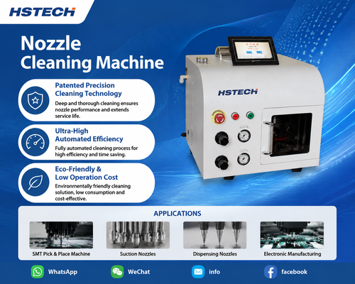 Τελευταία εταιρικά blogs για HSTECH HS-824 Αυτοματοποιημένος καθαρισμός ακροφύλλων: Οικολογικός, αποδοτικός και χωρίς ζημιές εξοπλισμός συντήρησης SMT