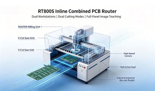 Τελευταία εταιρικά blogs για Νέα έκδοση: RT800S Inline Combined PCB Router Depaneling Machine