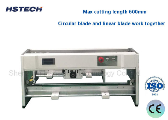 Καλή τιμή. Ελαφρύς κουρτίνας επαγωγής PCB Depaneling Machine 600mm μήκος κόψιμο CAB λεπίδα κινούμενος διαχωριστής PCB σε απευθείας σύνδεση