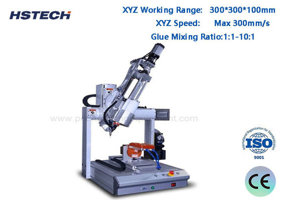 Καλή τιμή. Μηχανή διανομής κόλλας 4 αξόνων AB με ακρίβεια επανάληψης ±0,02mm, εύρος εργασίας 300*300*100mm και αναλογία ανάμειξης κόλλας 1:1-10:1 σε απευθείας σύνδεση